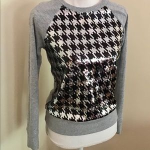 Michael Kors Sequin Sweatshirt Sparkle Top S P